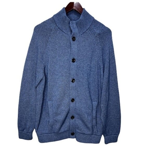 DENVER  Hayes Blue Grandpa Knit Sweater - Picture 1 of 6